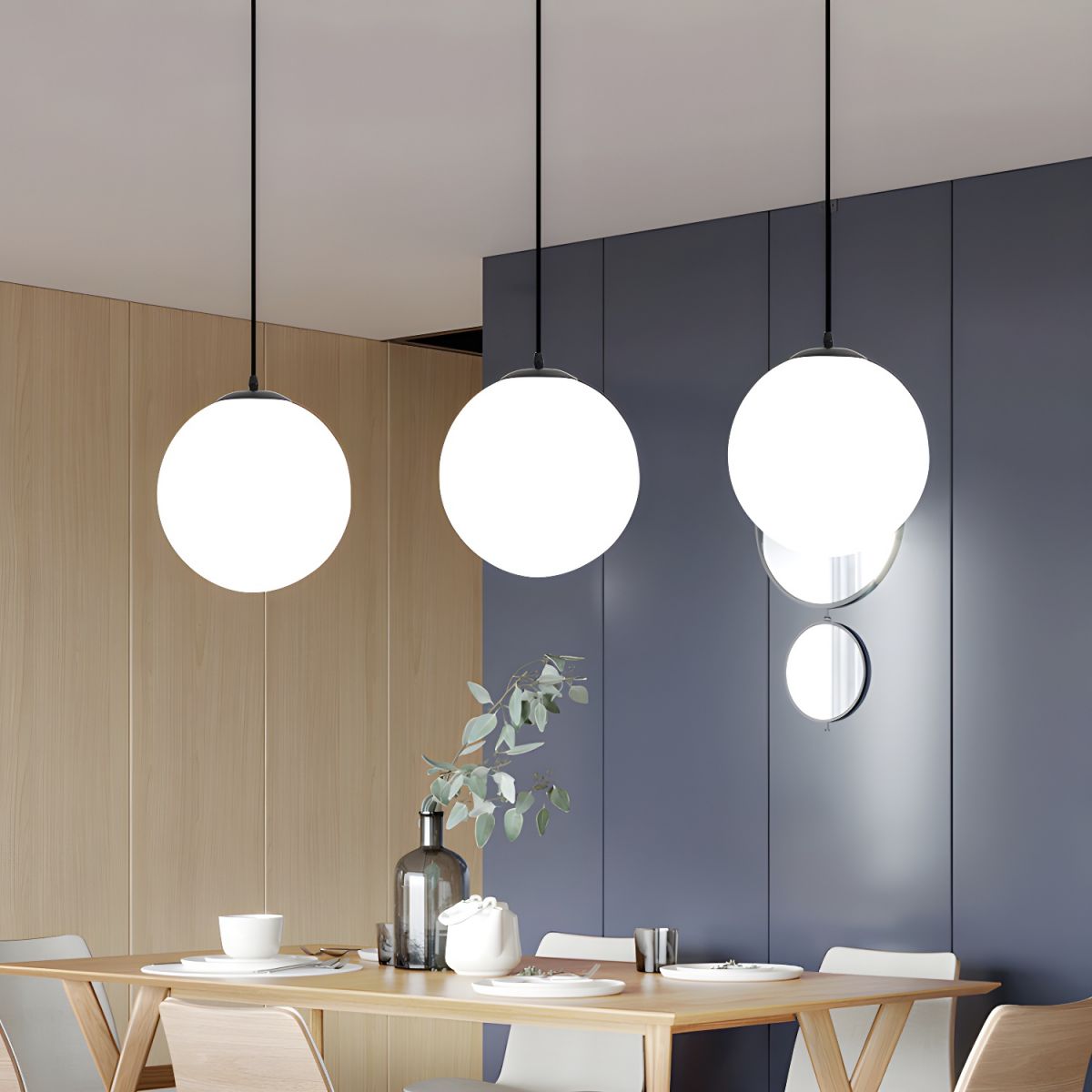 Glazen Hanglamp Sumpulon E27 voor Eettafel en Woonkamer – Elegant Rond Ontwerp met Warme Lichtverdeling 0