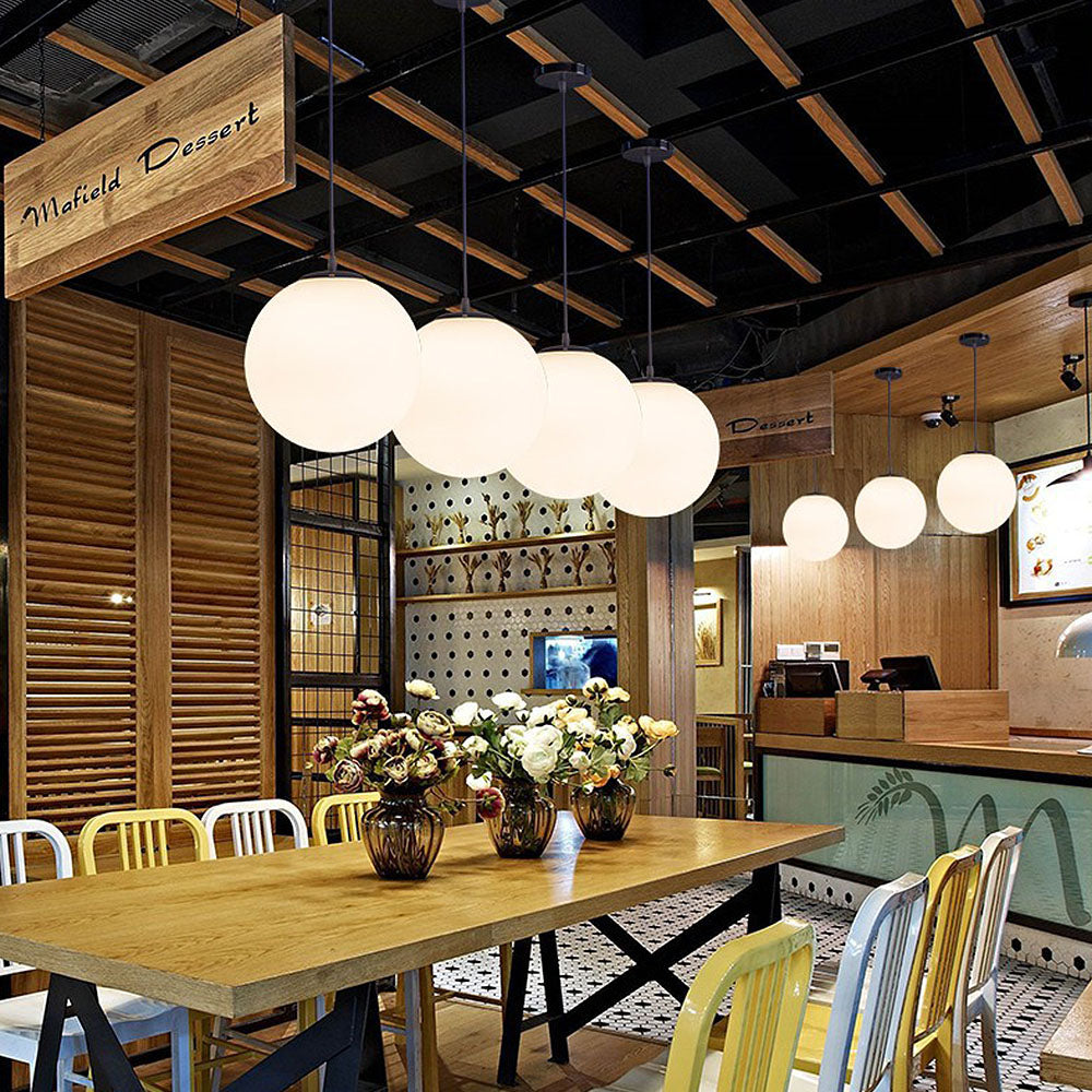 Glazen Hanglamp Sumpulon E27 voor Eettafel en Woonkamer – Elegant Rond Ontwerp met Warme Lichtverdeling 6