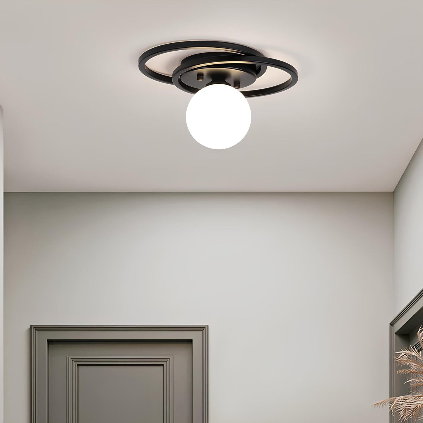 Gouden LED Plafondlamp met Bolvormig Design voor Slaapkamer en Kleine Ruimtes – Energiezuinige Plafonniere 3