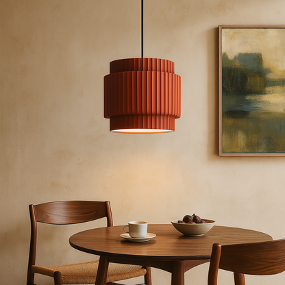 Handgemaakte Keramische Hanglamp met LED Verlichting voor Eettafel – Verstelbare Hoogte en Kleurrijke Matte Tint 1
