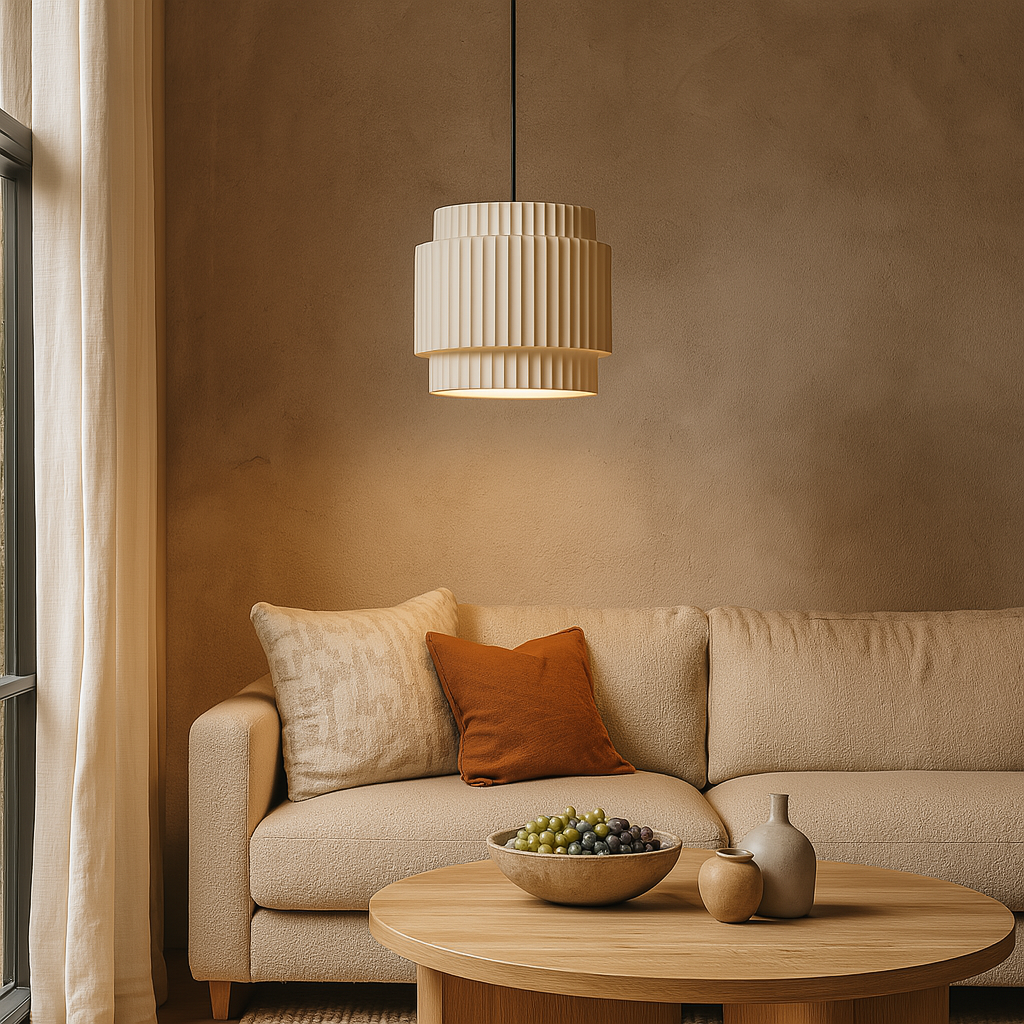 Handgemaakte Keramische Hanglamp met LED Verlichting voor Eettafel – Verstelbare Hoogte en Kleurrijke Matte Tint 3