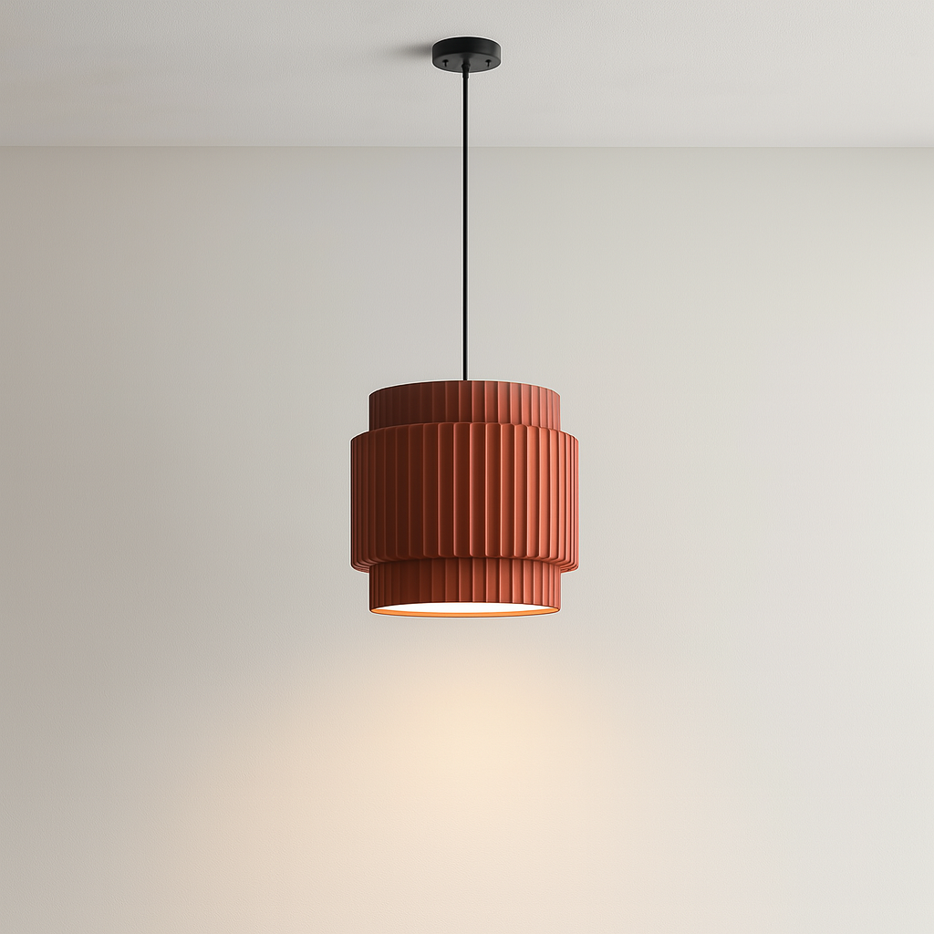 Handgemaakte Keramische Hanglamp met LED Verlichting voor Eettafel – Verstelbare Hoogte en Kleurrijke Matte Tint 5