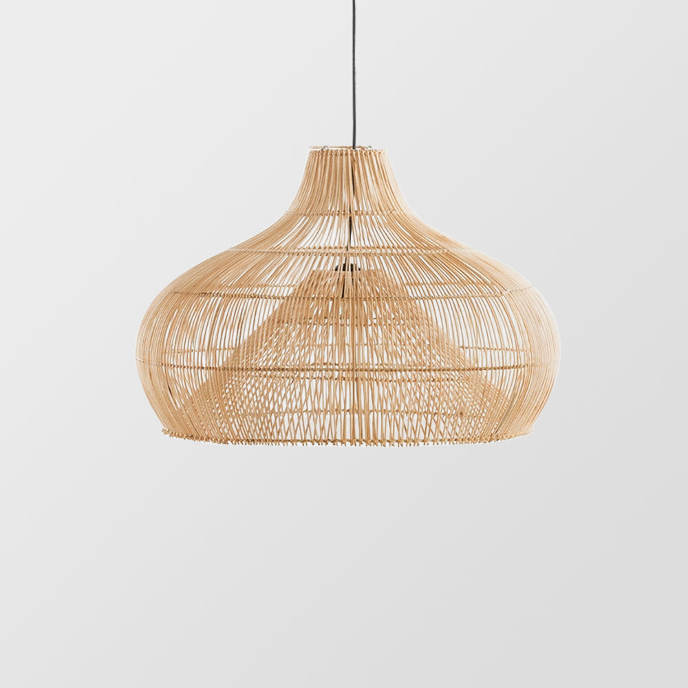 Handgeweven Rotan Hanglamp voor Eettafel en Woonkamer – Tijdloos Design en Verstelbare Hanglengte 0
