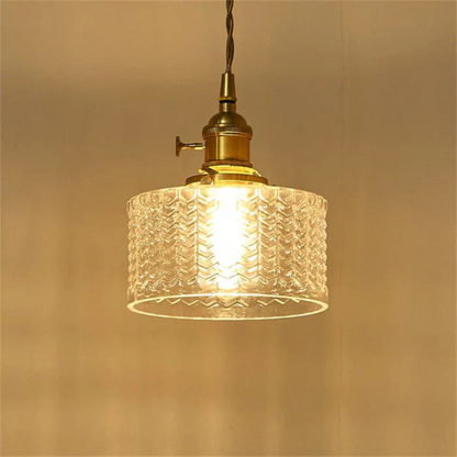 Hanglamp met Geribbelde Glazen Kap en Messingkleurig Armatuur – Verstelbare Hoogte tot 150 cm voor Eettafel en Woonkamer 18