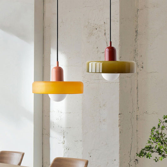 Hanglamp van Gekleurd Glas voor Woonkamer en Eetkamer – Modern Design met Verstelbare Ophanglengte 1