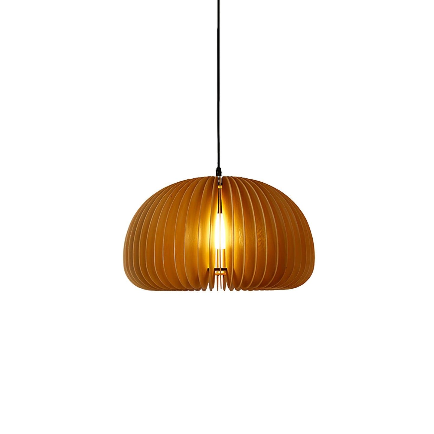 Hanglamp van Hout en Metaal - Moderne Verlichting voor Woonkamer, Eettafel of Slaapkamer - Scandinavisch Design, Diameter 40 cm 9