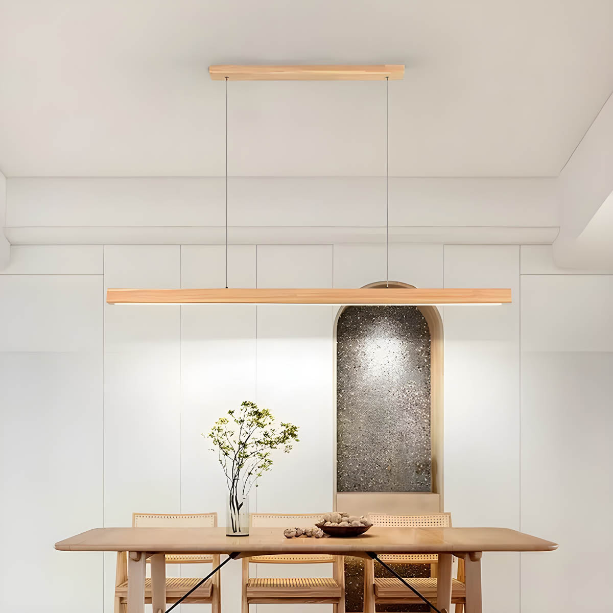 Hanglamp van Hout met Verstelbare LED Verlichting voor Eettafel en Woonkamer – Dimbaar en Duurzaam Design 4