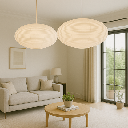 Hanglamp van Papier met Minimalistisch Ontwerp – Verstelbare LED Verlichting voor Eetkamer en Bar 2