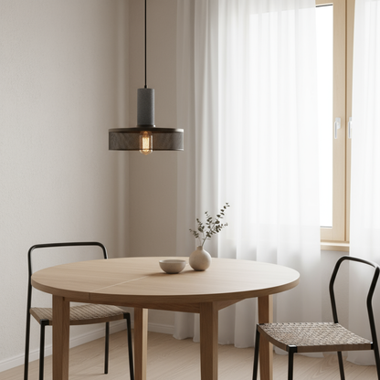 Industriële LED-hanglamp van Beton en IJzer met Aanpasbare Lichtkleuren 2