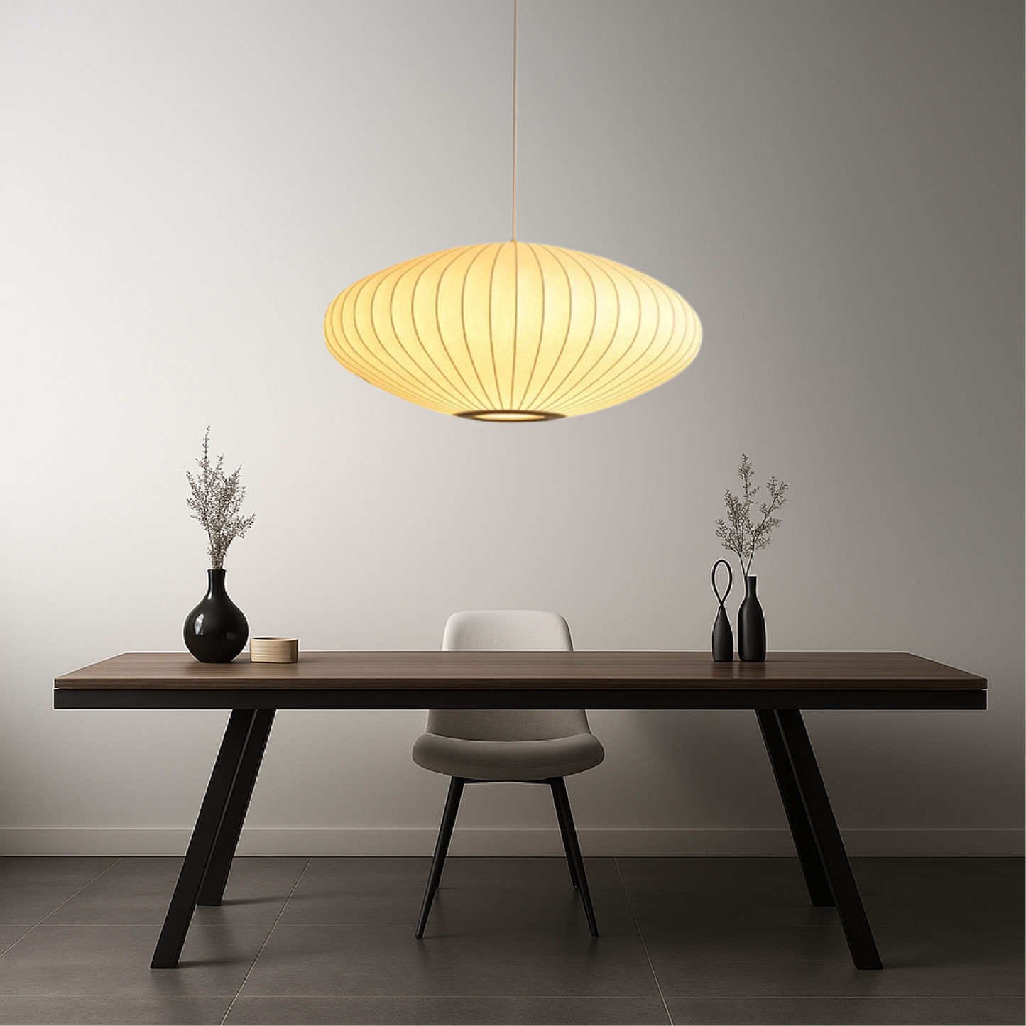 Italiaanse Zijden Hanglamp voor Eettafel met Verstelbare Hoogte en LED Verlichting – Luxe Woonkamer Lamp 4