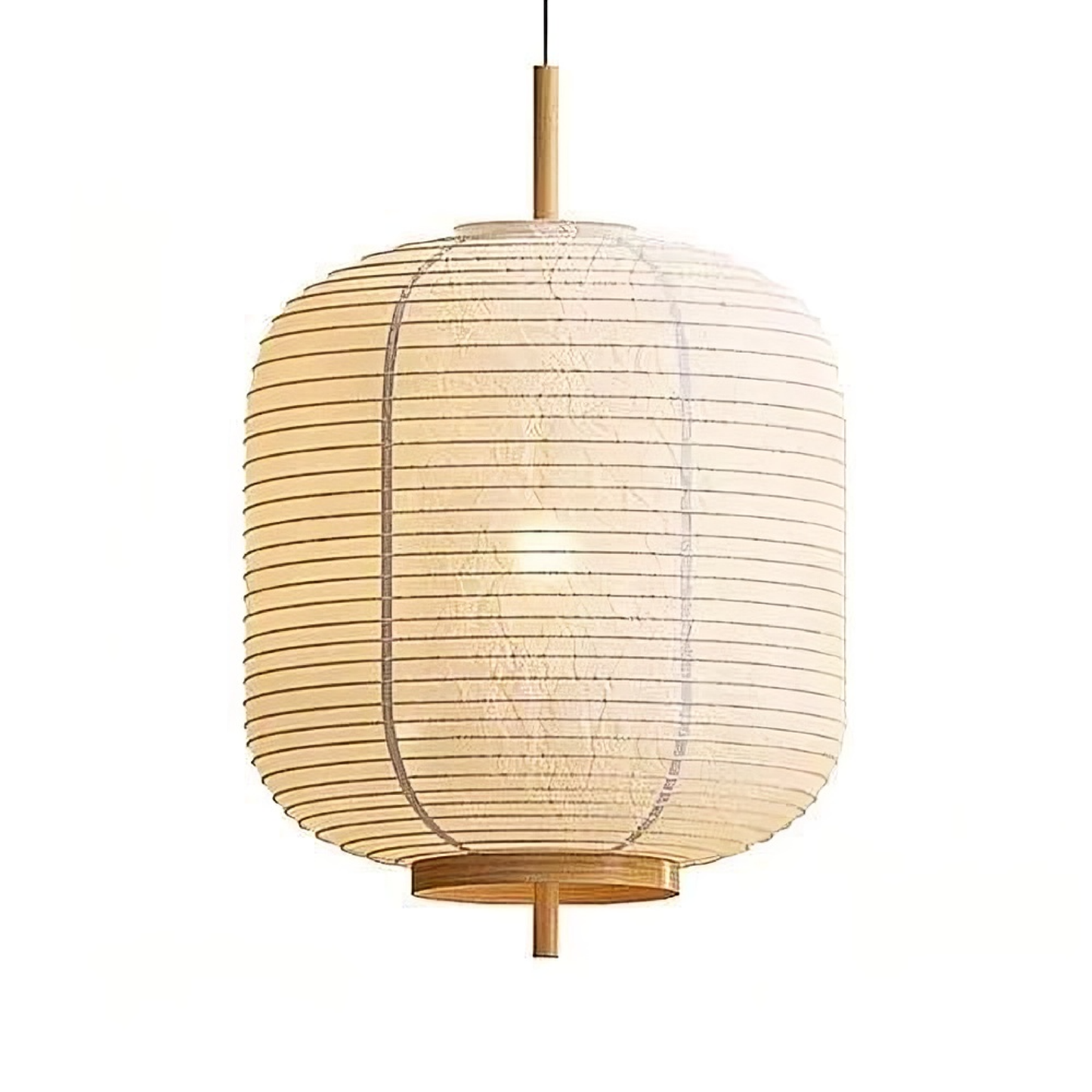 Japans Rijstpapier Hanglamp – Minimalistisch Design voor Woonkamer of Eetkamer met Warm Wit Licht – Verstelbare Kabel 150 cm 0