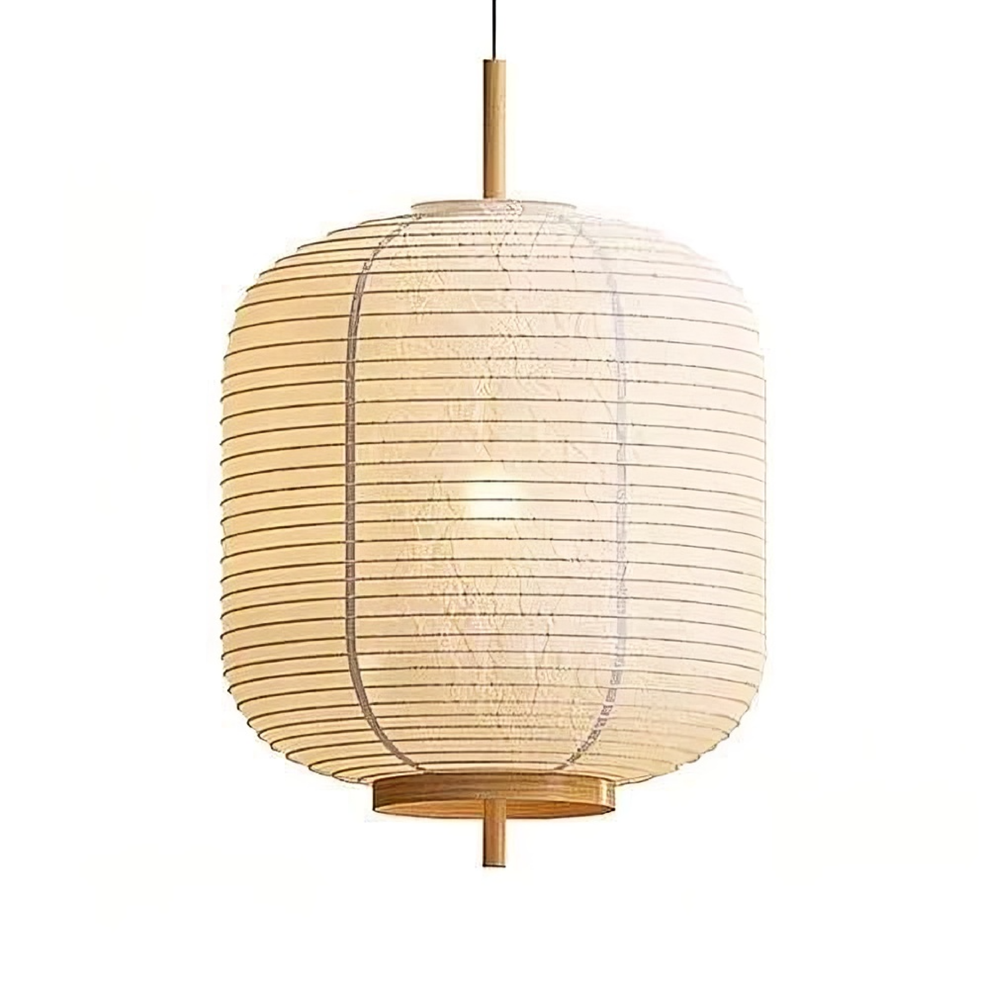 Japans Rijstpapier Hanglamp – Minimalistisch Design voor Woonkamer of Eetkamer met Warm Wit Licht – Verstelbare Kabel 150 cm 0
