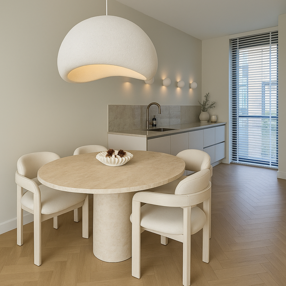 Kanso Hanglamp in Wabi Sabi Stijl – Verstelbare Kleurtemperatuur voor Eetkamer of Woonkamer 2