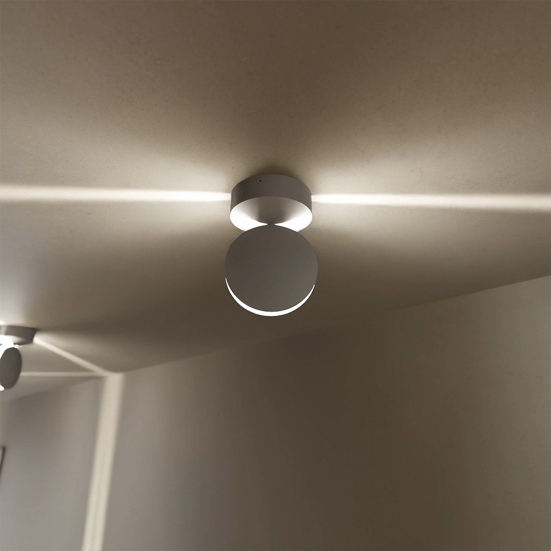 LED Spotlamp met 360° Draaibaar Lichtelement - Warm Wit Licht, Dubbelzijdige Lichtbundel, IP65 Aluminium Design 2