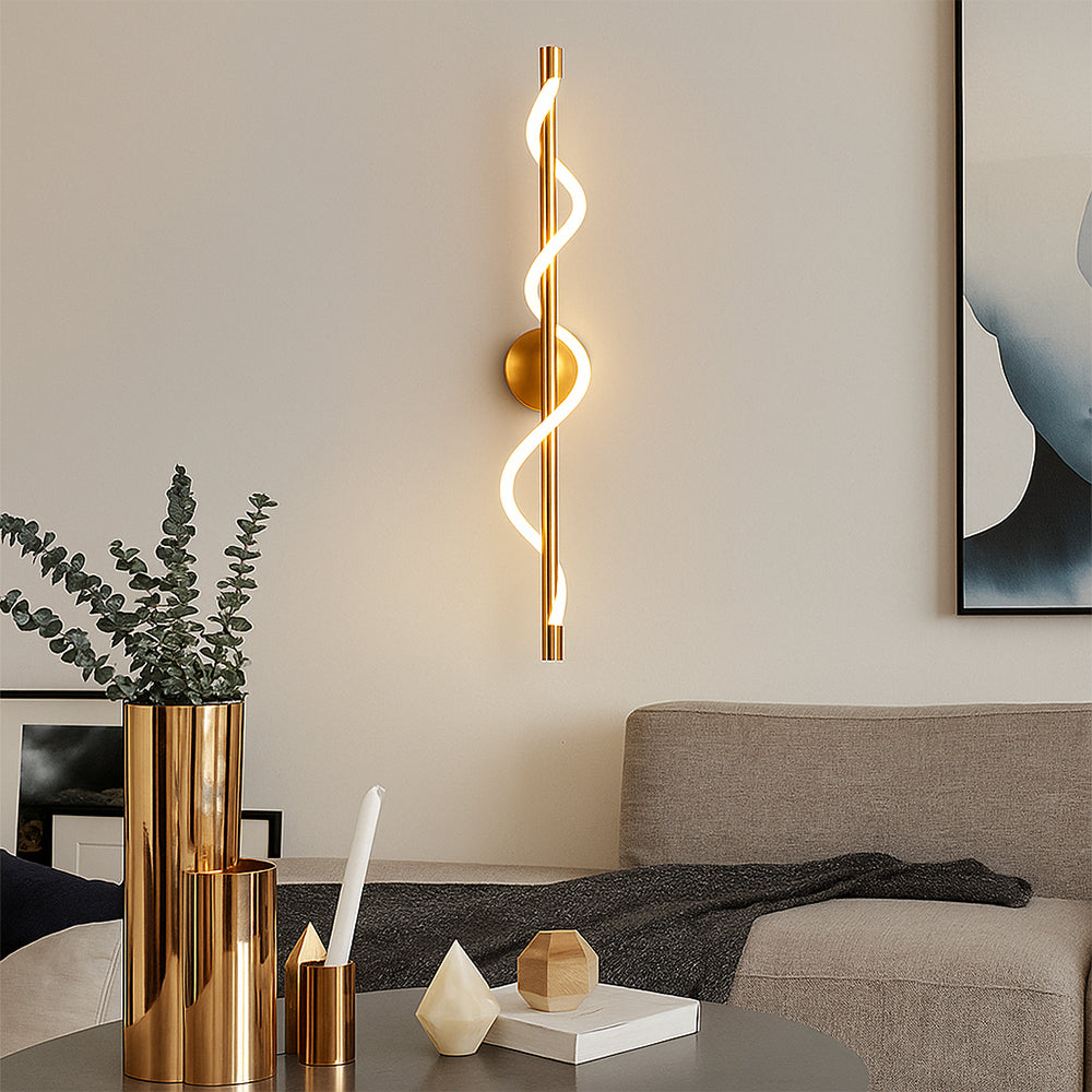 Lineaire Kromming Wandlamp met Geïntegreerde LED voor Binnen – Modern Design en Verstelbare Lichtsterkte, 25cm x 90cm/120cm 2