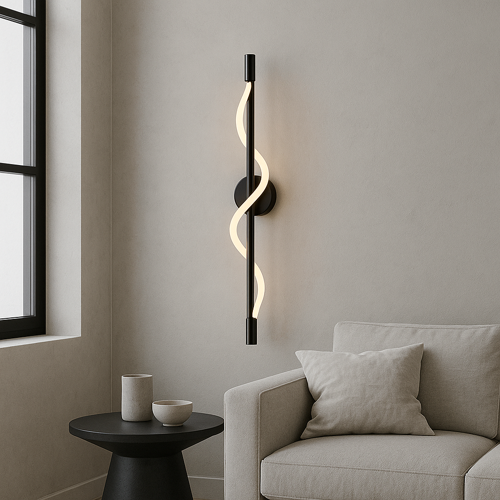 Lineaire Kromming Wandlamp met Geïntegreerde LED voor Binnen – Modern Design en Verstelbare Lichtsterkte, 25cm x 90cm/120cm 6
