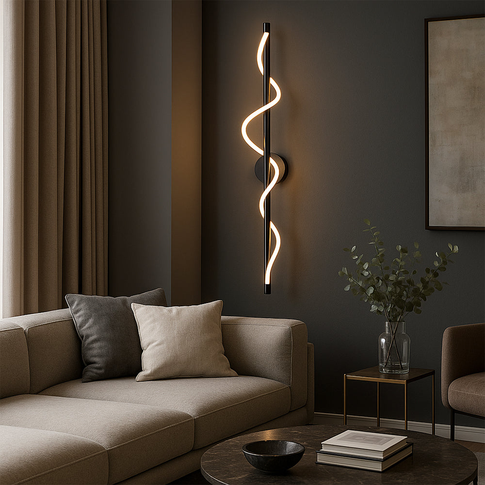 Lineaire Kromming Wandlamp met Geïntegreerde LED voor Binnen – Modern Design en Verstelbare Lichtsterkte, 25cm x 90cm/120cm 8