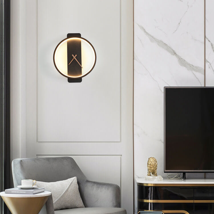 Luxe Klokvormige LED Wandlamp Goud Zwart – Modern Design voor Binnen met Energiezuinige Verlichting 1