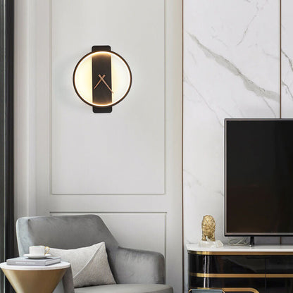 Luxe Klokvormige LED Wandlamp Goud Zwart – Modern Design voor Binnen met Energiezuinige Verlichting 1
