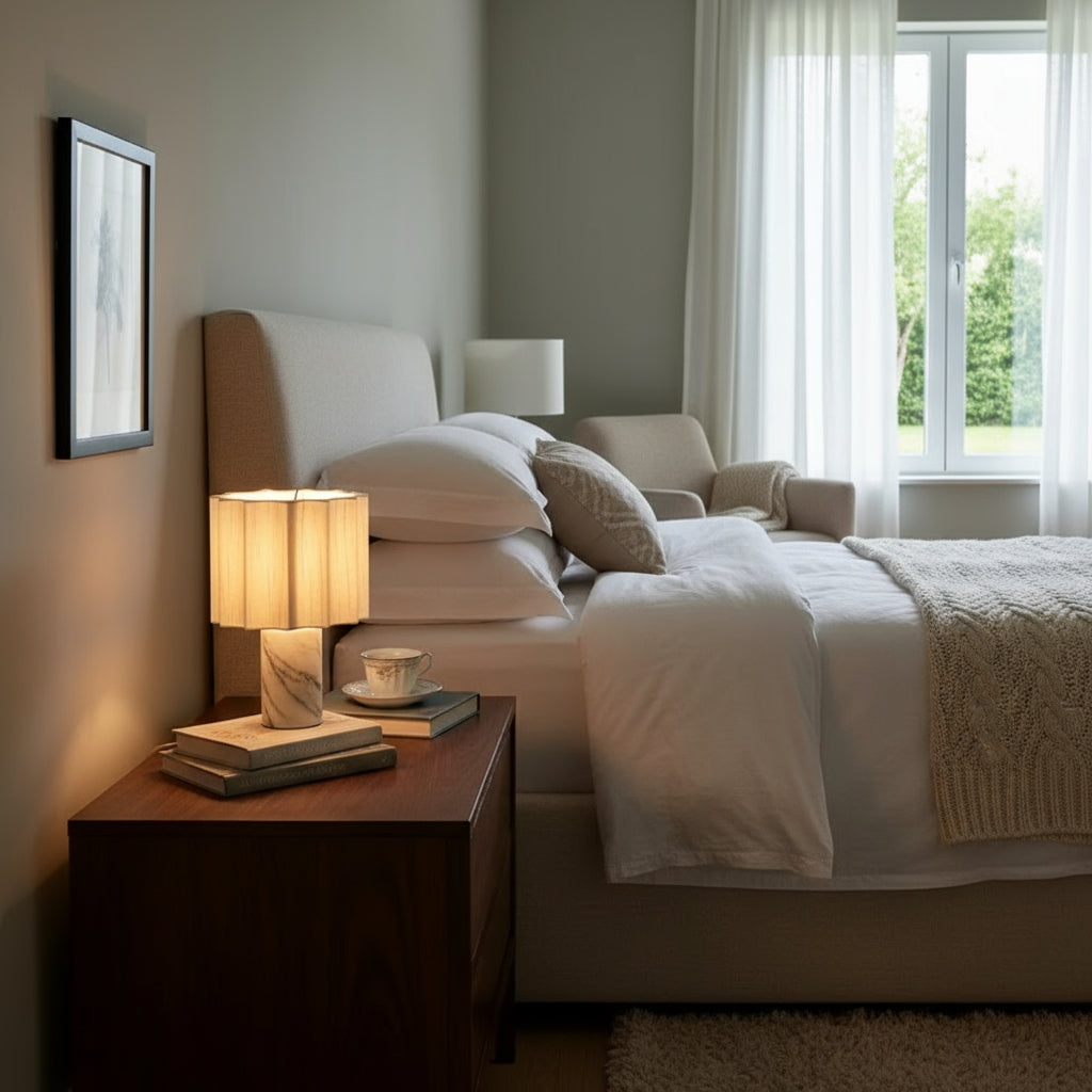 Marmeren Oplaadbare Tafellamp met LED Verlichting – Minimalistisch Ontwerp voor Elegant Interieur 4