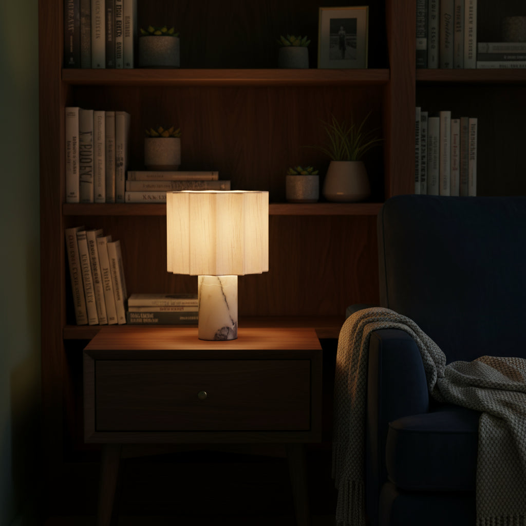 Marmeren Oplaadbare Tafellamp met LED Verlichting – Minimalistisch Ontwerp voor Elegant Interieur 6