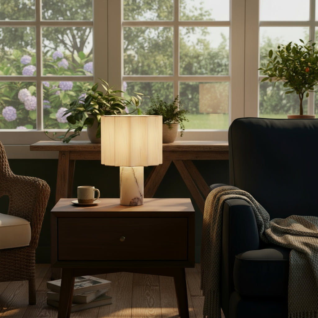 Marmeren Oplaadbare Tafellamp met LED Verlichting – Minimalistisch Ontwerp voor Elegant Interieur 7