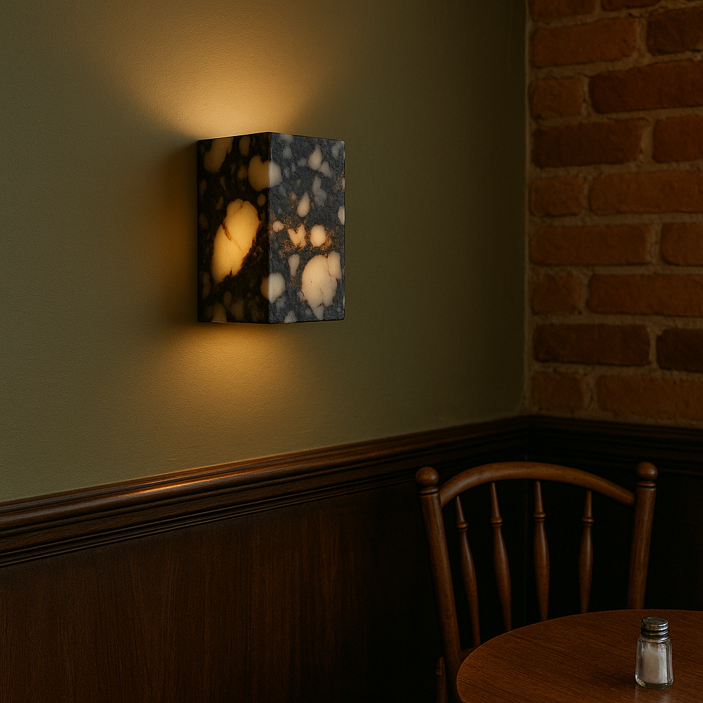 Marmeren Wandlamp Kubus met LED Verlichting – Minimalistisch en Elegant 6