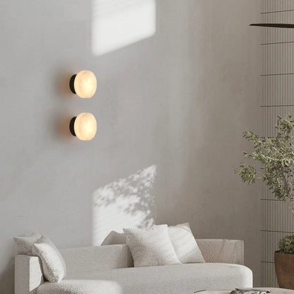 Marmeren Wandlamp met LED Verlichting – Minimalistisch Zwart Muurlamp voor Hal, Slaapkamer en Woonkamer 3