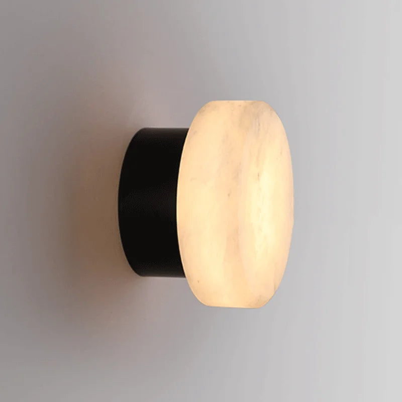 Marmeren Wandlamp met LED Verlichting – Minimalistisch Zwart Muurlamp voor Hal, Slaapkamer en Woonkamer 6