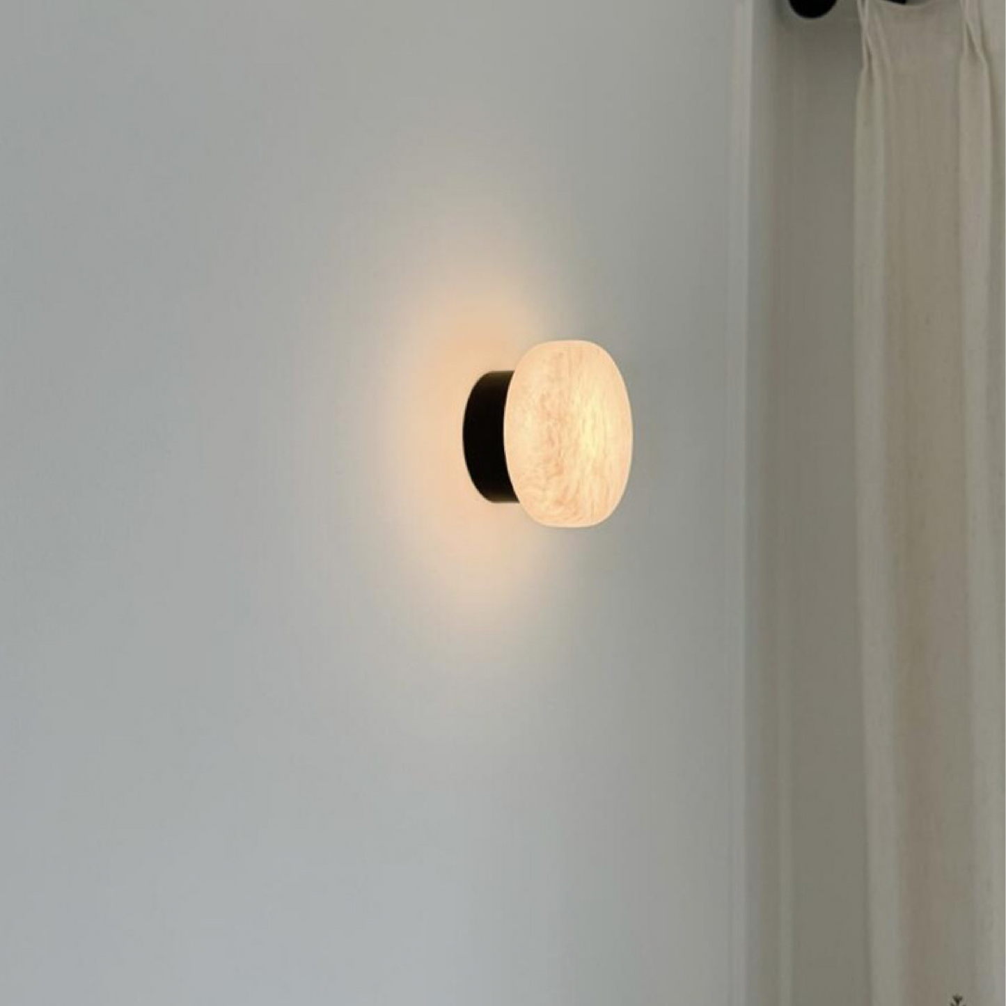 Marmeren Wandlamp met LED Verlichting – Minimalistisch Zwart Muurlamp voor Hal, Slaapkamer en Woonkamer 7