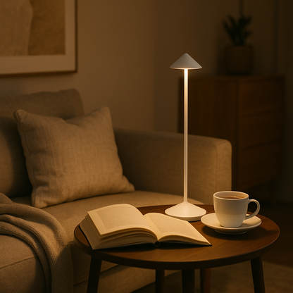 Minimalistische Dimbare Oplaadbare Tafellamp – Draadloze Waterdichte Verlichting voor Binnen en Buiten 6