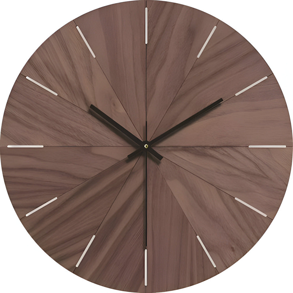 Minimalistische Houten Wandklok D30cm met Stil Quartz Mechanisme voor Moderne Interieurs 0
