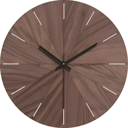 Minimalistische Houten Wandklok D30cm met Stil Quartz Mechanisme voor Moderne Interieurs 0
