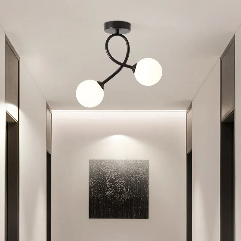 Minimalistische LED Plafondlamp van Glas voor Slaapkamer en Woonkamer – Elegante Plafonniere voor Moderne Interieurs 0