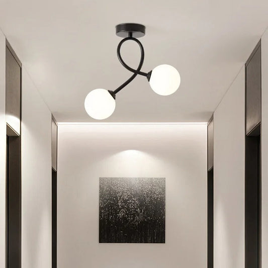 Minimalistische LED Plafondlamp van Glas voor Slaapkamer en Woonkamer – Elegante Plafonniere voor Moderne Interieurs 0