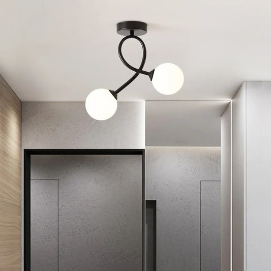 Minimalistische LED Plafondlamp van Glas voor Slaapkamer en Woonkamer – Elegante Plafonniere voor Moderne Interieurs 1