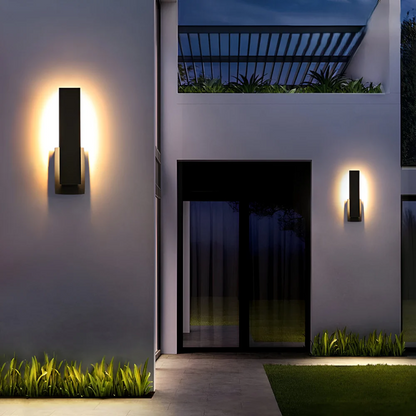 Minimalistische LED Wandlamp Buiten - Waterdicht Zwart Aluminium voor Tuin en Terras, Energiezuinig en Stijlvol 3