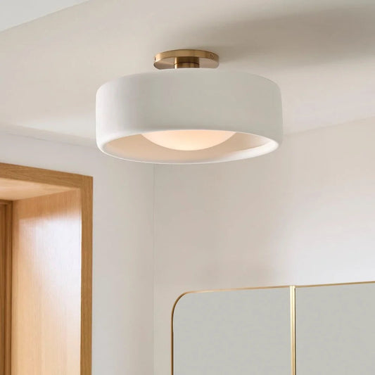 Minimalistische Plafondlamp van Porselein met LED Verlichting – Elegante Plafonniere voor Slaapkamer en Woonkamer 1