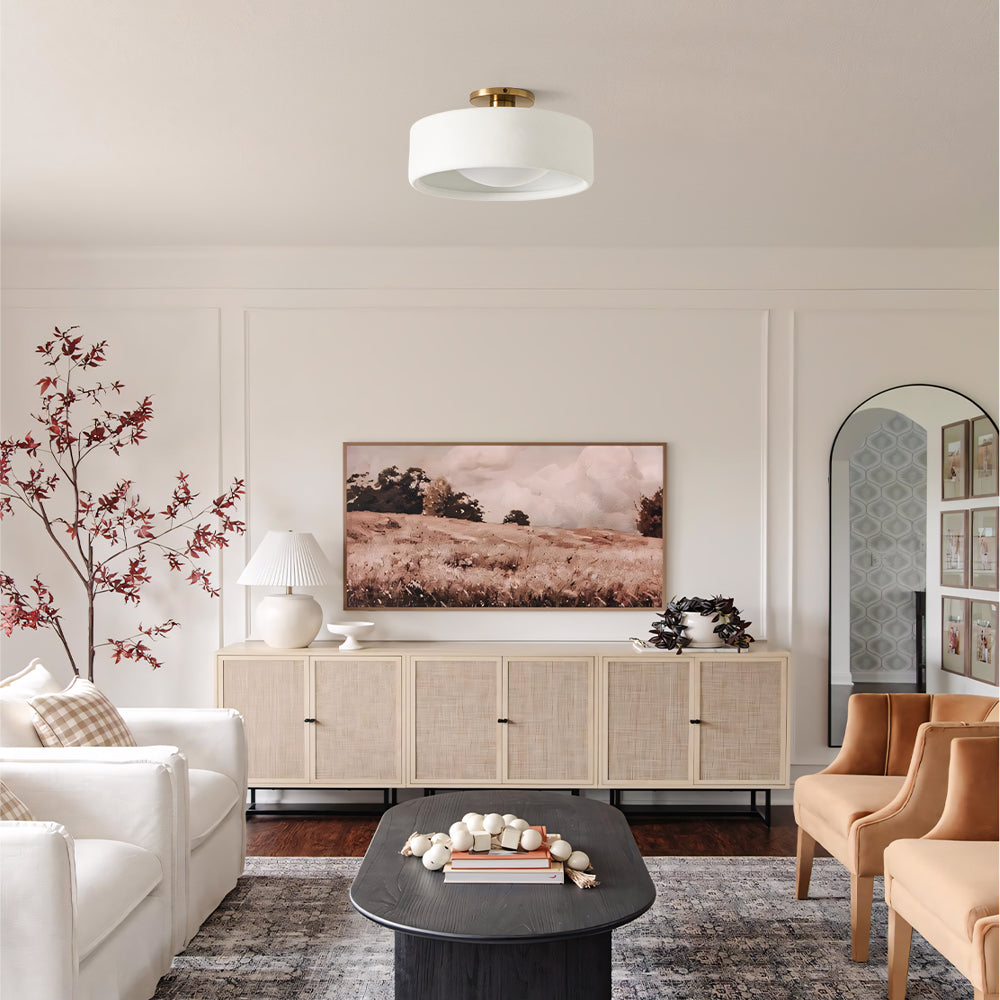 Minimalistische Plafondlamp van Porselein met LED Verlichting – Elegante Plafonniere voor Slaapkamer en Woonkamer 5