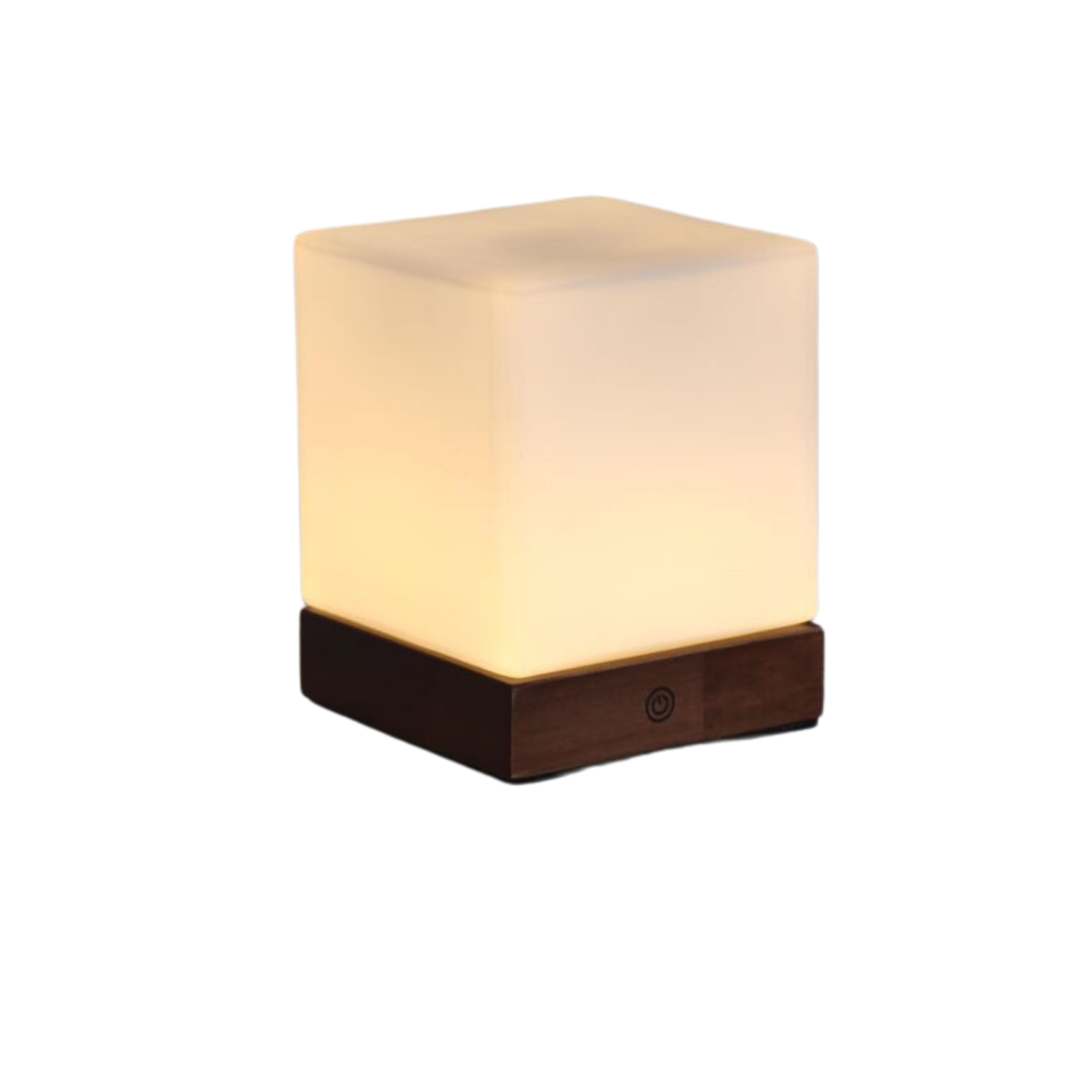 Minimalistische Tafellamp met Houten Accenten en Matglas – 15x15 cm Sfeervolle Verlichting voor Elk Interieur 0