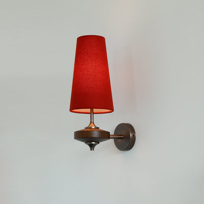 Minimalistische Wandlamp met Stoffen Kap in Groen, Rood of Wit – Sfeervolle Muurlamp voor Binnengebruik 2