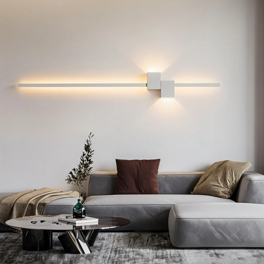 Minimalistische Zwarte LED Wandlamp voor Woonkamer en Slaapkamer – Stijlvolle Muurlamp met Eenvoudige Montage 0