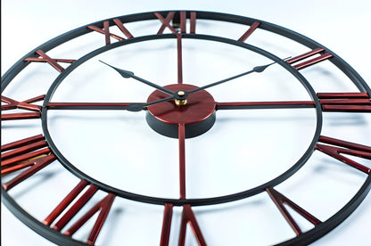 Moderne 3D Wandklok van Metaal met Antieke Stijl – 58 cm Koperkleurig 6