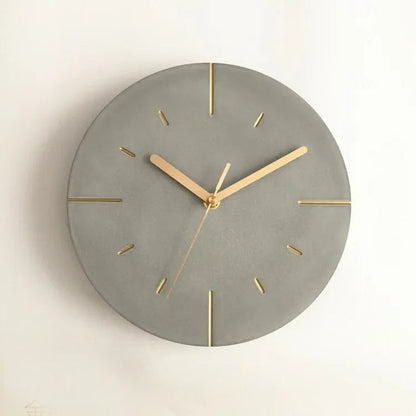 Moderne Cementen Wandklok met 3D Wijzerplaat – Elegante Scandinavische Stijl 6