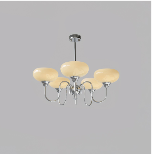 Moderne Crème Witte Plafondlamp – Bubble Glas Plafonniere voor Slaapkamer en Woonkamer, LED Geschikt 15