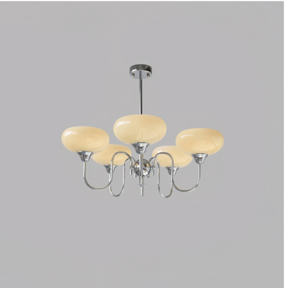 Moderne Crème Witte Plafondlamp – Bubble Glas Plafonniere voor Slaapkamer en Woonkamer, LED Geschikt 15