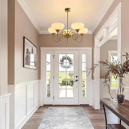 Moderne Crème Witte Plafondlamp – Bubble Glas Plafonniere voor Slaapkamer en Woonkamer, LED Geschikt 2