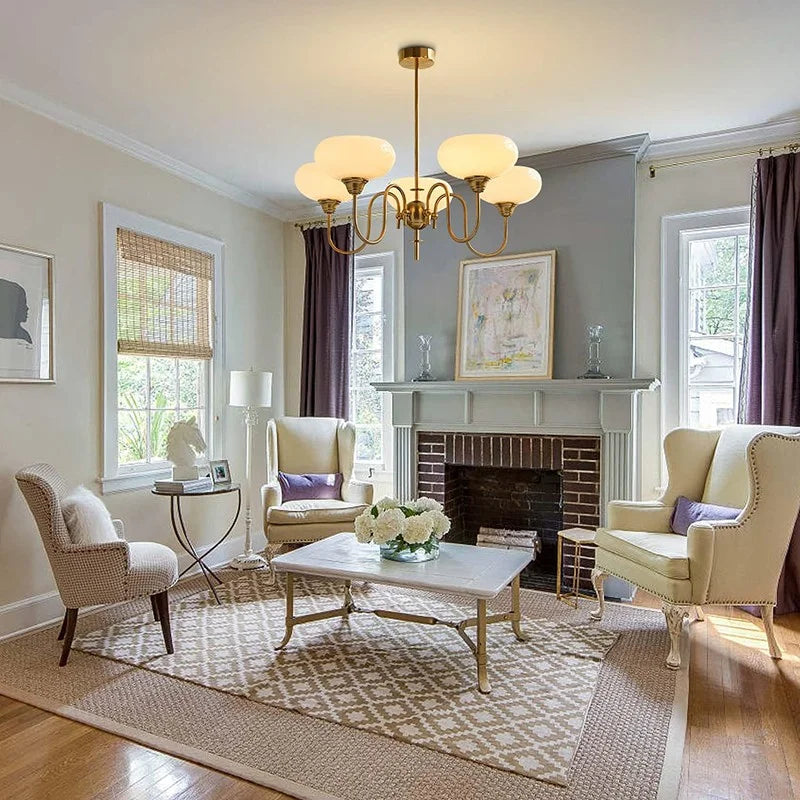 Moderne Crème Witte Plafondlamp – Bubble Glas Plafonniere voor Slaapkamer en Woonkamer, LED Geschikt 6