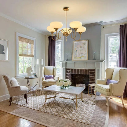 Moderne Crème Witte Plafondlamp – Bubble Glas Plafonniere voor Slaapkamer en Woonkamer, LED Geschikt 6