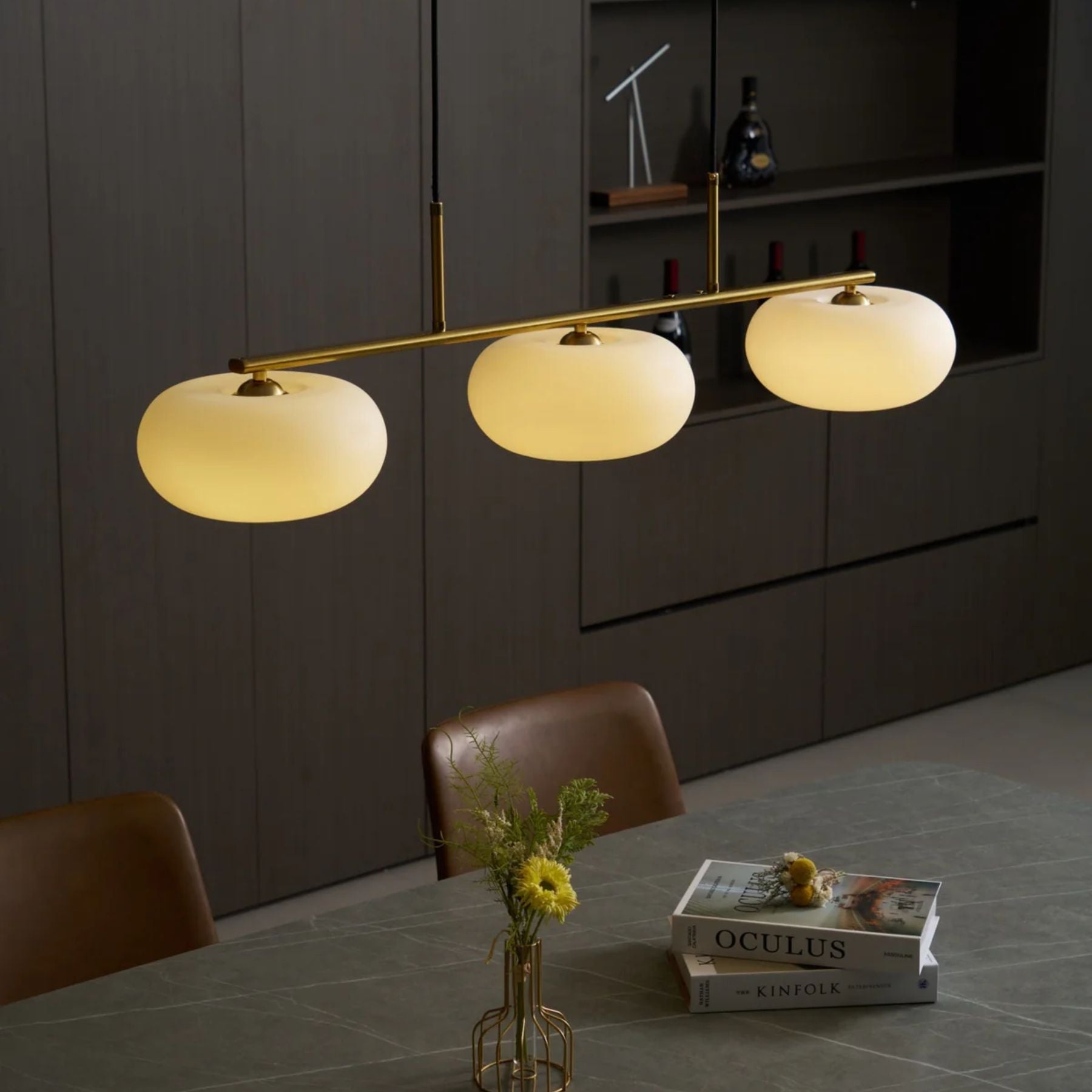 Moderne Driehoekige Hanglamp Gouden Afwerking – Verstelbare Hoogte voor Eettafel en Woonkamer Verlichting 4